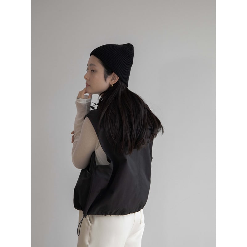 DRIES VAN NOTEN ブラックセルフタイビーニー 78364406_b_02_215.jpg
