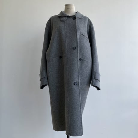 【nokcha original】HAND MADE oval coat/melange gray_no0305
