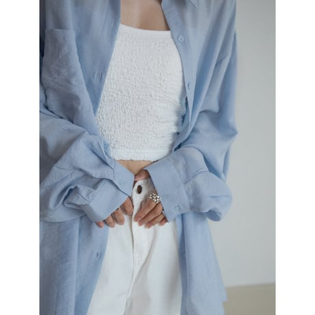 《予約販売》2way over sheer shirt/3colors(unisex)_nb0317