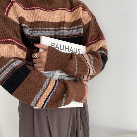 《予約販売》mulch color knit/2colors_nt1105