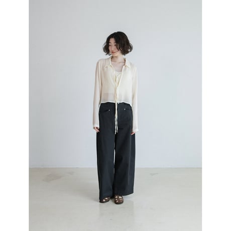 《予約販売》open sheer blouse/2colors_nb0390