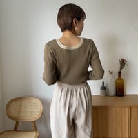 《予約販売》bi-color lib knit/2colors_nt0819