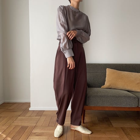 【nokcha original】tuck color pants/purple_np0347