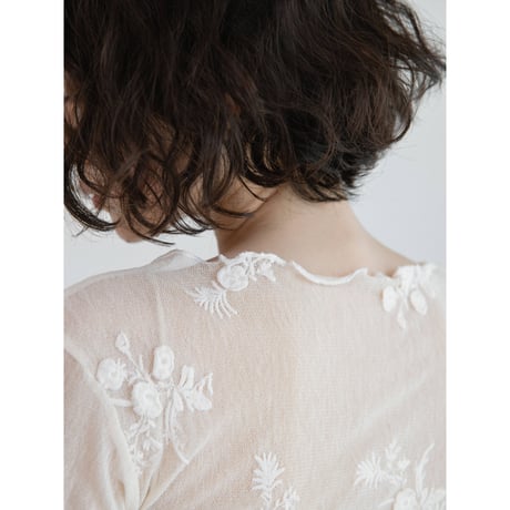 《予約販売》flower pattern sheer tops/2colors_nt2590