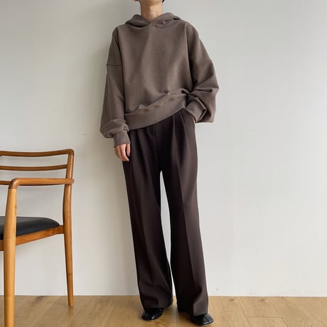 【nokcha original】relaxy pants/deep brown_np0694