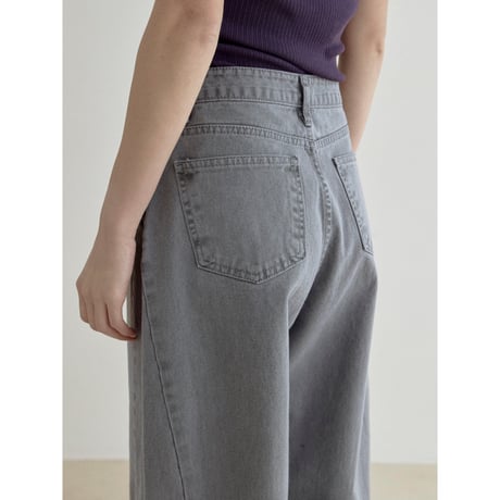 《予約販売》ashed oval black jeans_nj0185