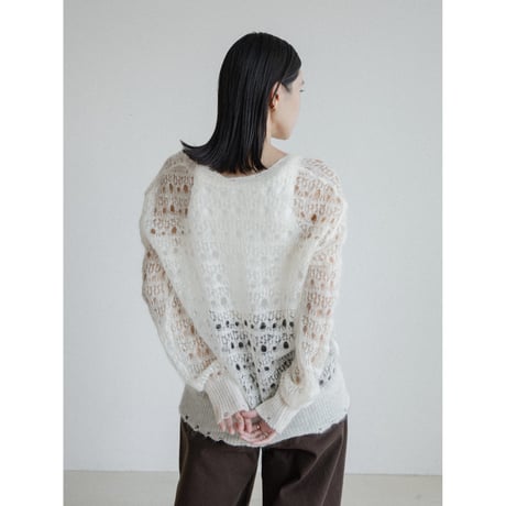 《予約販売》crochet low gauge knit tops/2colors_nt2406