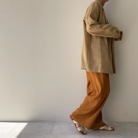 【nokcha original】linen tailored jacket/beige_no0158