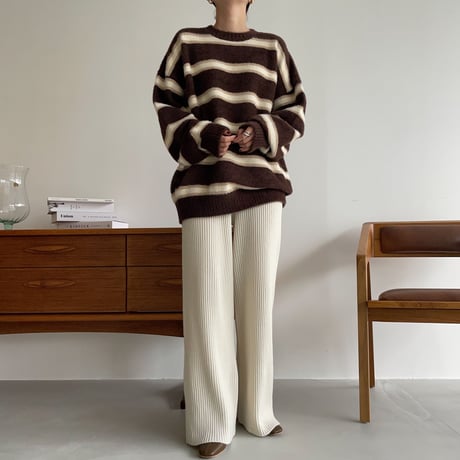 《予約販売》unisex border knit_nt1112