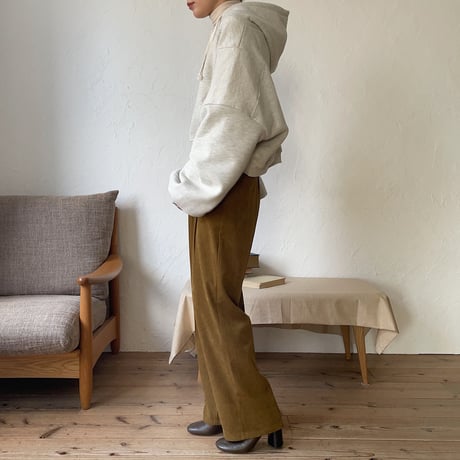 【nokcha original】label hood pullover/oatmeal_nt0724
