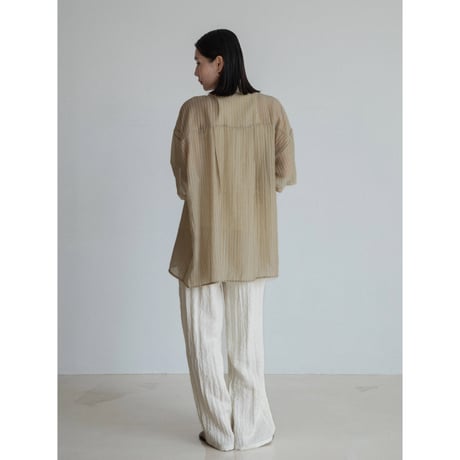 《予約販売》stripe mannish sheer shirt/2colors_nb0314