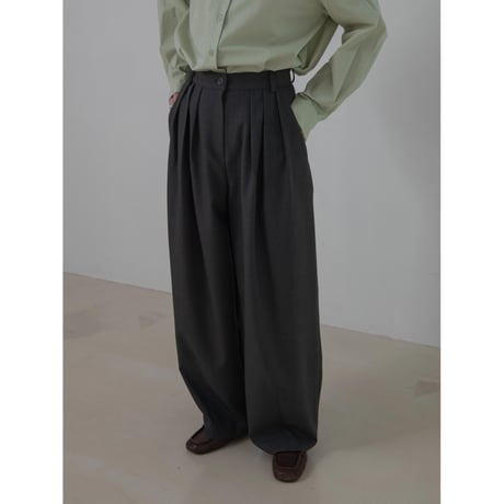 【NOKCHA original】s/s tuck oval pants/2colors_np1076