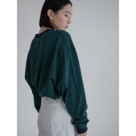 《予約販売》border accent over tee/2colors(unisex)_nt2229