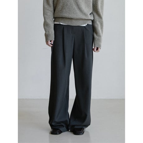 《予約販売》front accent tuck wide pants/2colors_np1203
