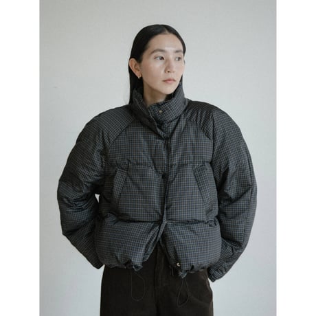 《予約販売》check raglan down jacket_no0482