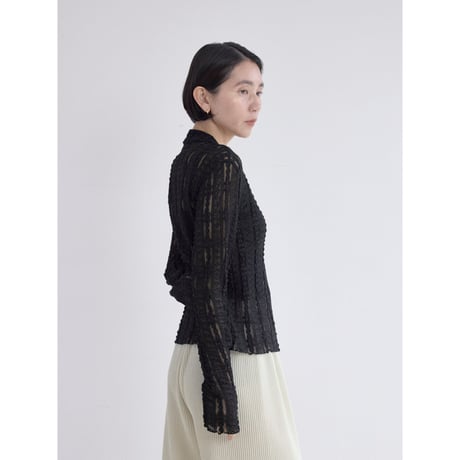 《予約販売》jacquard sheer lady tops/2colors_nt2521