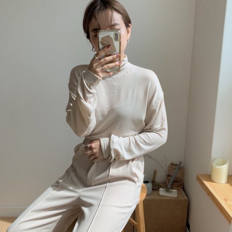 ✳︎予約販売✳︎wool blend high neck tee_nt0100