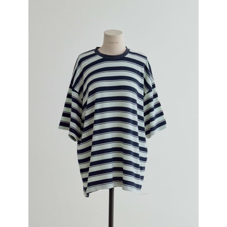 《予約販売》accent border soft over tee/2colors_nt2539