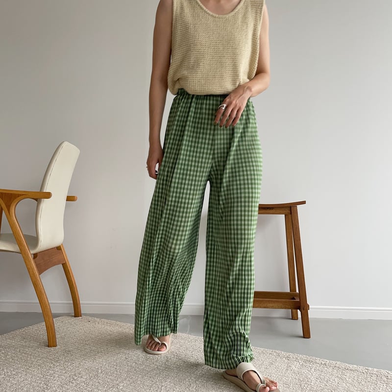 予約販売》green check pants_np0430 | NOKCHA