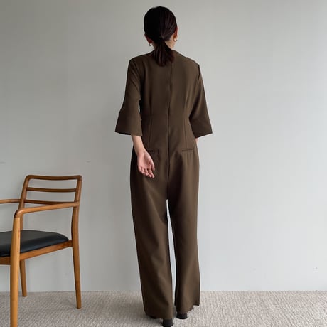 【nokcha original】rich jumpsuit/brown_np0670