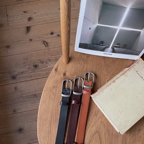《予約販売》square buckle leather belt/3colors_na0230