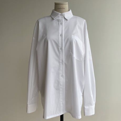 《予約販売》stripe mannish shirt/2colors_nb0127
