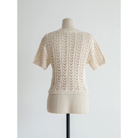 《予約販売》crochet minimal lady knit tops/2colors_nt2311
