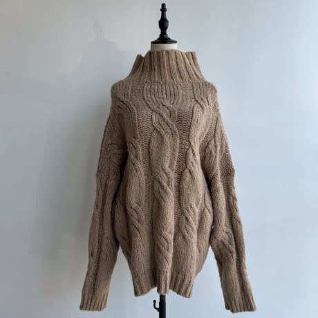 《予約販売》twist cable over knit_nt1224