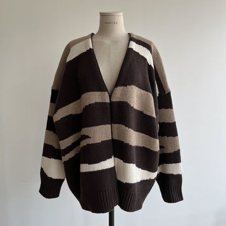 【nokcha original】ennui knit cardigan/deep brown_nt1502