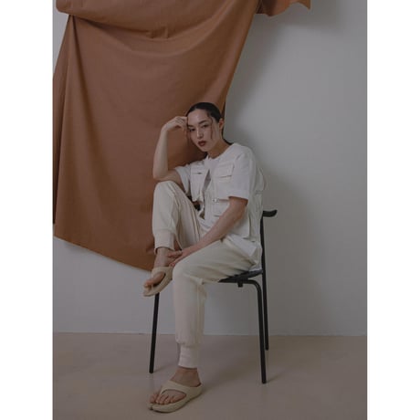 - AUTHENTIC series - mannish twill vest/white_an0007