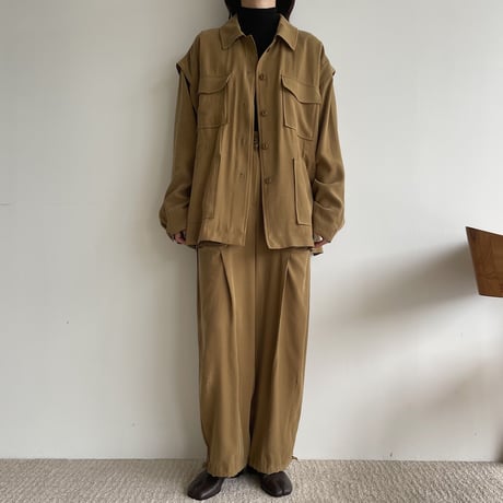 【nokcha original】2way military jacket/olive khaki_no0233