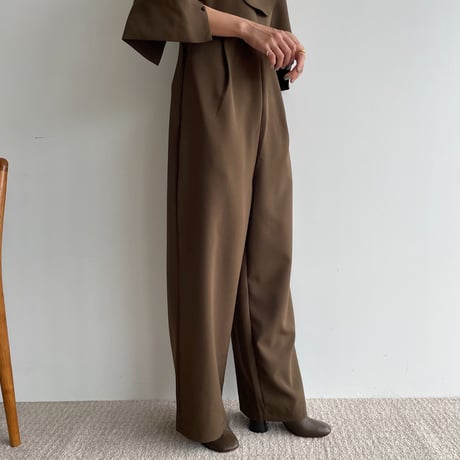 【nokcha original】rich jumpsuit/brown_np0670