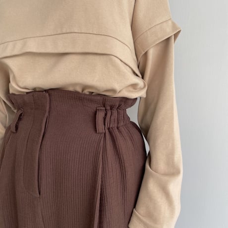 【nokcha original】rincl soft pants/brown_np0467
