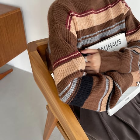 《予約販売》mulch color knit/2colors_nt1105