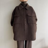 【nokcha original】twill shirt jacket/deep brown_no0247