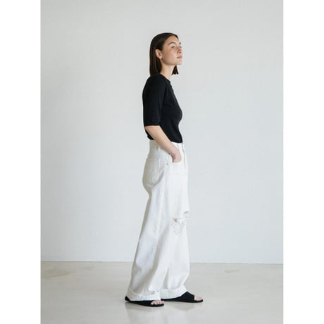 《予約販売》mid sleeve sheer tee/2colors_nt2565