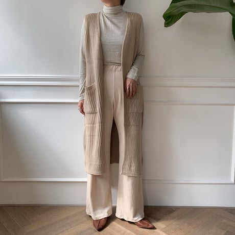 ✳︎予約販売✳︎ rib knit long vest_nt0129