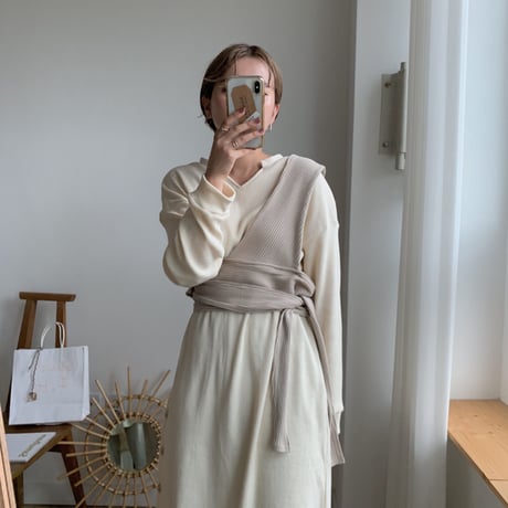 【NOKCHA original】bustier setup /beige_nt0080