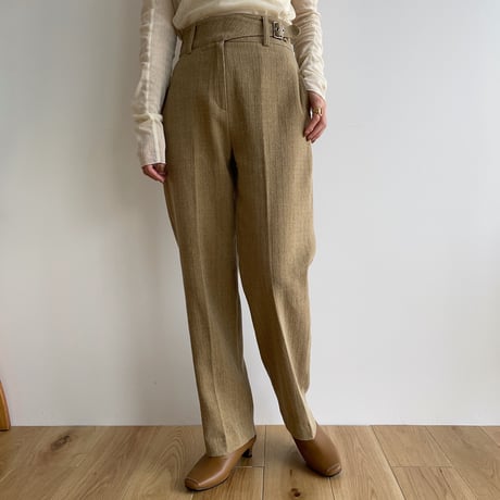【nokcha original】material belt pants_np0550