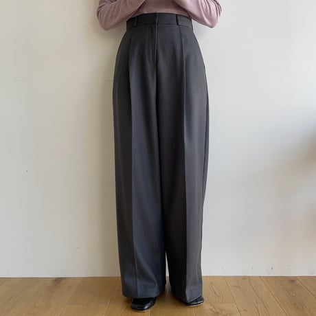 《予約販売》material tuck wide pants/3colors_np0711