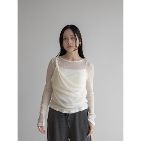 《予約販売》accent lib sheer tops/2colors_nt2033