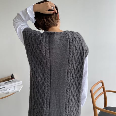 《予約販売》long knit vest/2colors_nt1090