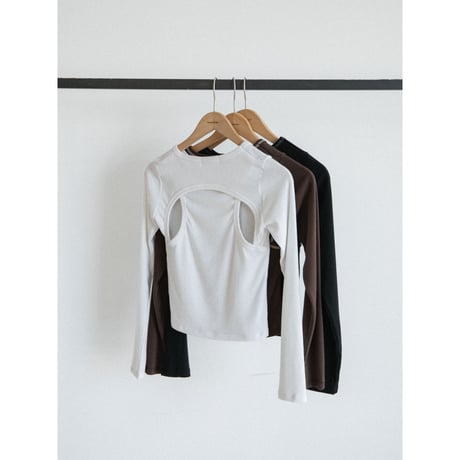 《予約販売》cover stitch back accent tops/3colors_nt2557