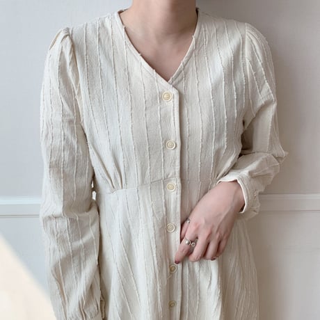 【NOKCHA  original】2way detail long ops/ivory