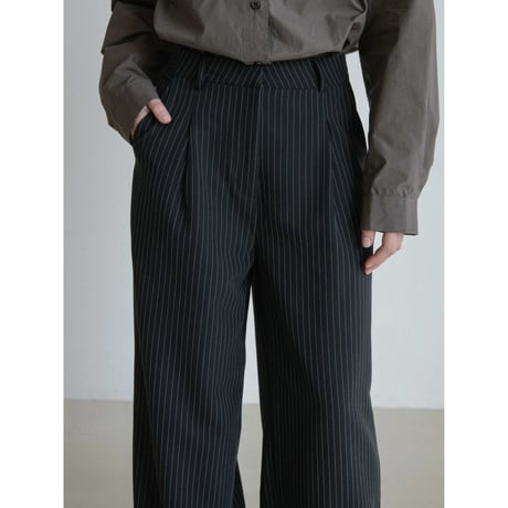 《予約販売》roll up stripe wide pants/2colors_np1200