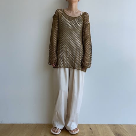 《予約販売》 loose mesh knit tops/2colors_nt1720