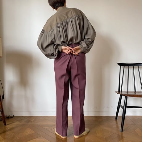 【nokcha original】2way volume blouse/ moca_nt0842