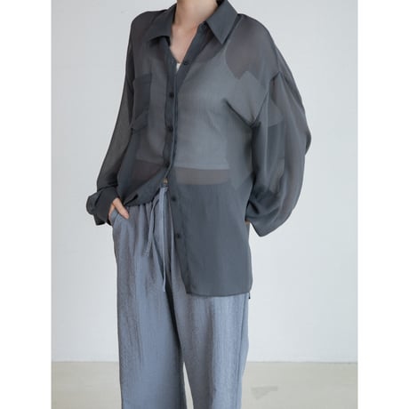 《予約販売》sheer over pocket shirt_nb0392