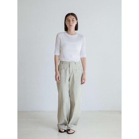 《予約販売》mid sleeve sheer tee/2colors_nt2565