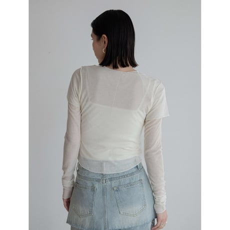 《予約販売》sheer cropped tops/4colors_nt2266